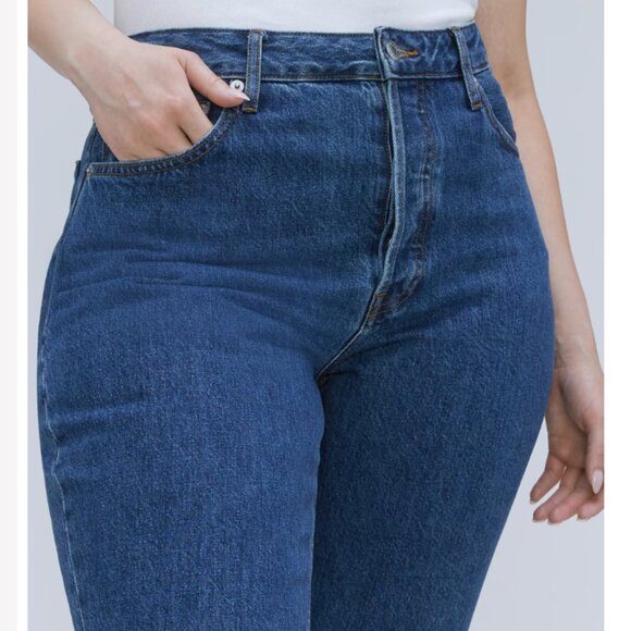 NWT Everlane Curvy '90s Cheeky Straight Jean Crop Size 31 in Deep Atlantic - Picture 2 of 12